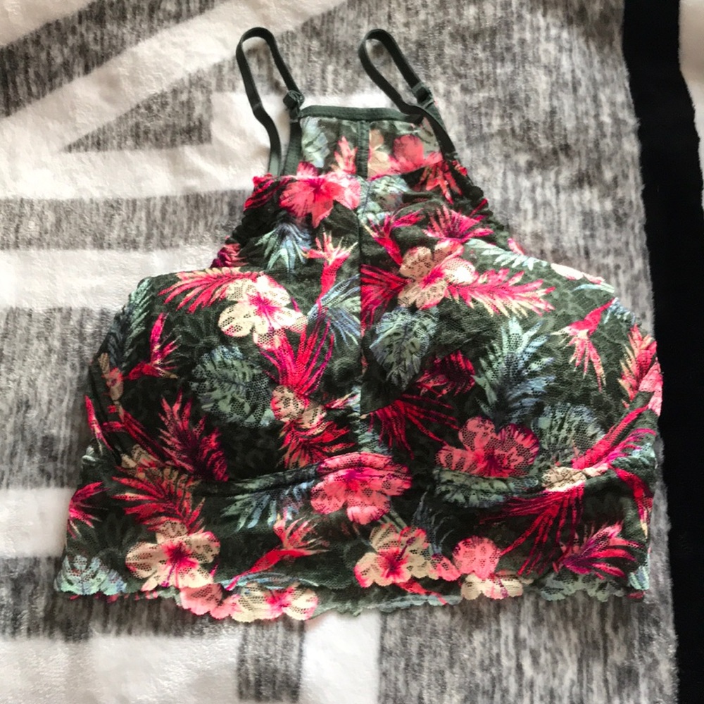 Tropical High neck push up bralette NWOT